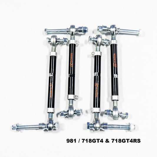 Dundon Motorsports 981/718 GT4/RS Adjustable Sway Bar End Link Set - Front & Rear