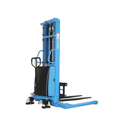 EOSLift S15J | Semi-Electric Pallet Stacker | 118.11" Lift, 3300 lbs