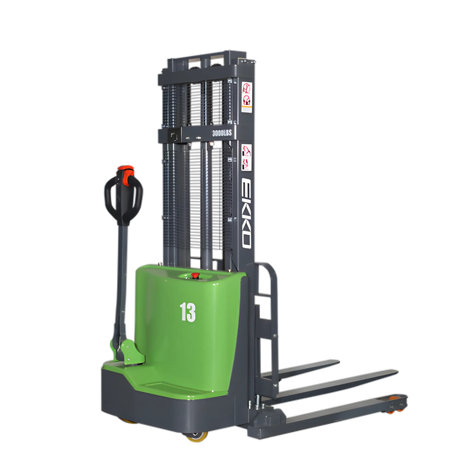 EKKO EB13C-98Li | Electric Pallet Stacker | 98" Lift, 2800 lbs