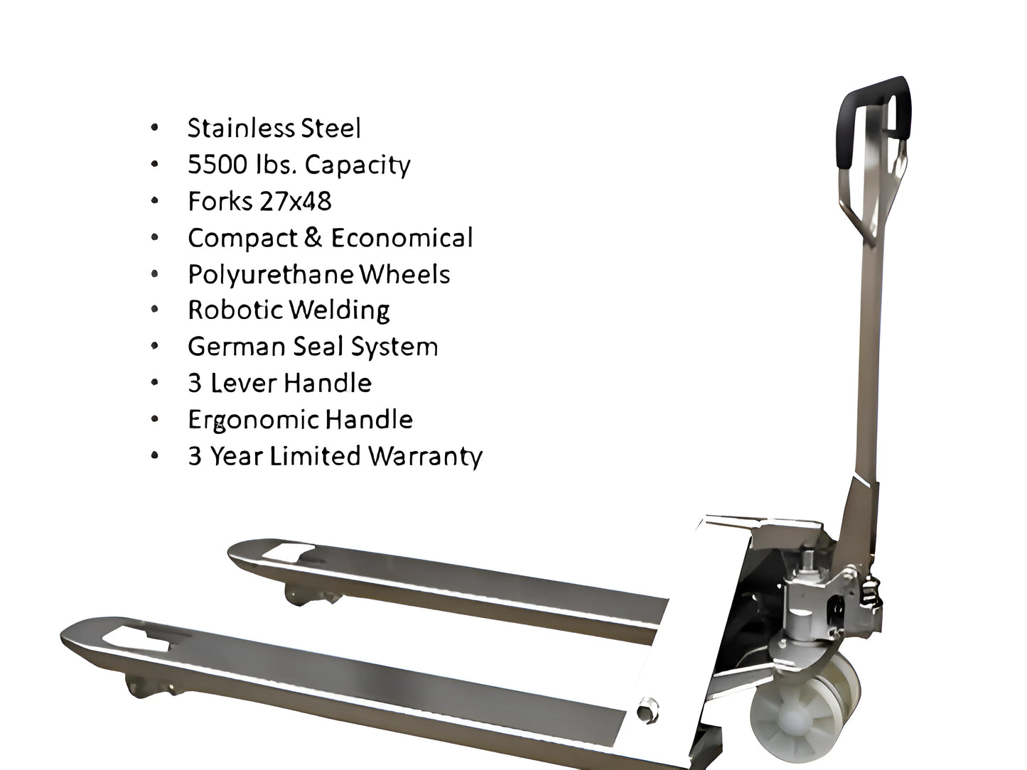 EKKO A25S | Stainless Steel Manual Pallet Jack | 5500lbs