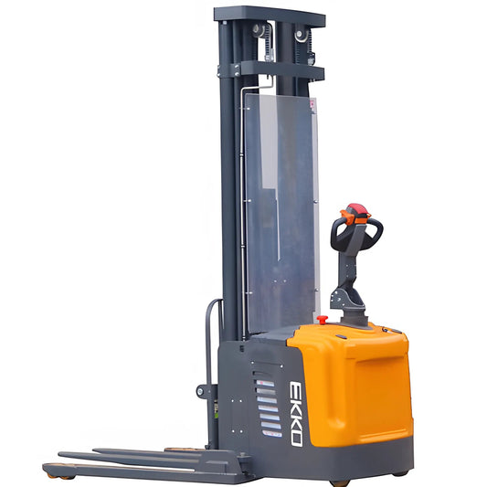 EKKO EB16EA | Electric Straddle Stacker | 216" Lift Height | 4400 lb Capacity