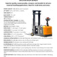 EKKO EK14 | Counterbalanced Walkie Stacker | 118" Lift Height | 3300 lb Capacity