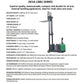 EKKO EK14S-130LI | Lithium Counterbalanced Walkie Stacker | SIDE-SHIFTING | 130" Lift Height | 3300 lb Capacity