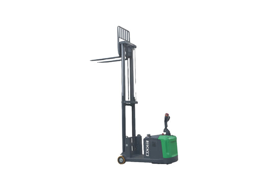 EKKO EK14S-189LI | Lithium Counterbalanced Walkie Stacker | Side-Shifting | 189" Lift Height | 3300 LB Capacity