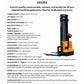 EKKO EB12EA | Electric Pallet Stacker | 145" Lift Height, 3000 lb Capacity