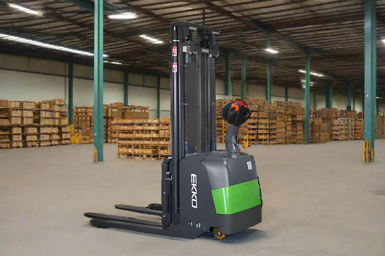 EKKO EB18C-145Li | Electric Pallet Stacker | 145" Lift, 4000 lbs