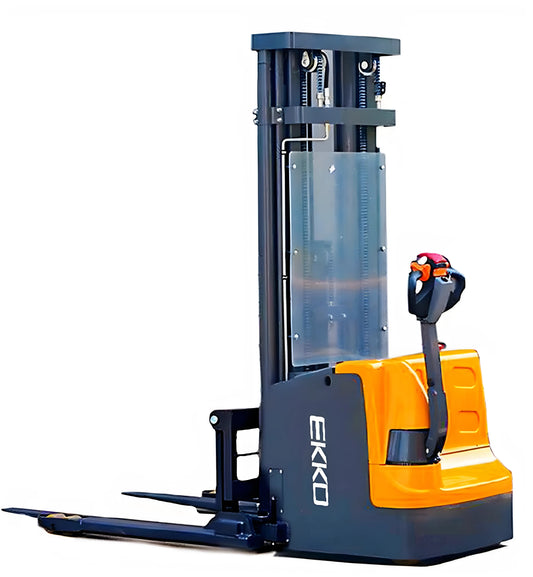 EKKO EB18E | Electric Pallet Stacker | 138" Lift Height, 4000 lb Capacity