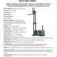 EKKO EK14-130Li | Electric Pallet Stacker | 130" Lift Height, 3300 lb Capacity, Counterbalanced Walkie Stacker