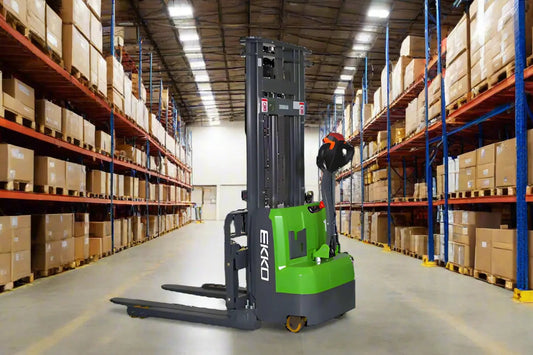 EKKO EB14CS-145Li | Electric Pallet Stacker | 145" Lift, 3000 lbs