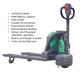 EKKO EP18SLi | Lithium Semi | Electric Walkie Pallet Truck | with 4000 lb Load Capacity