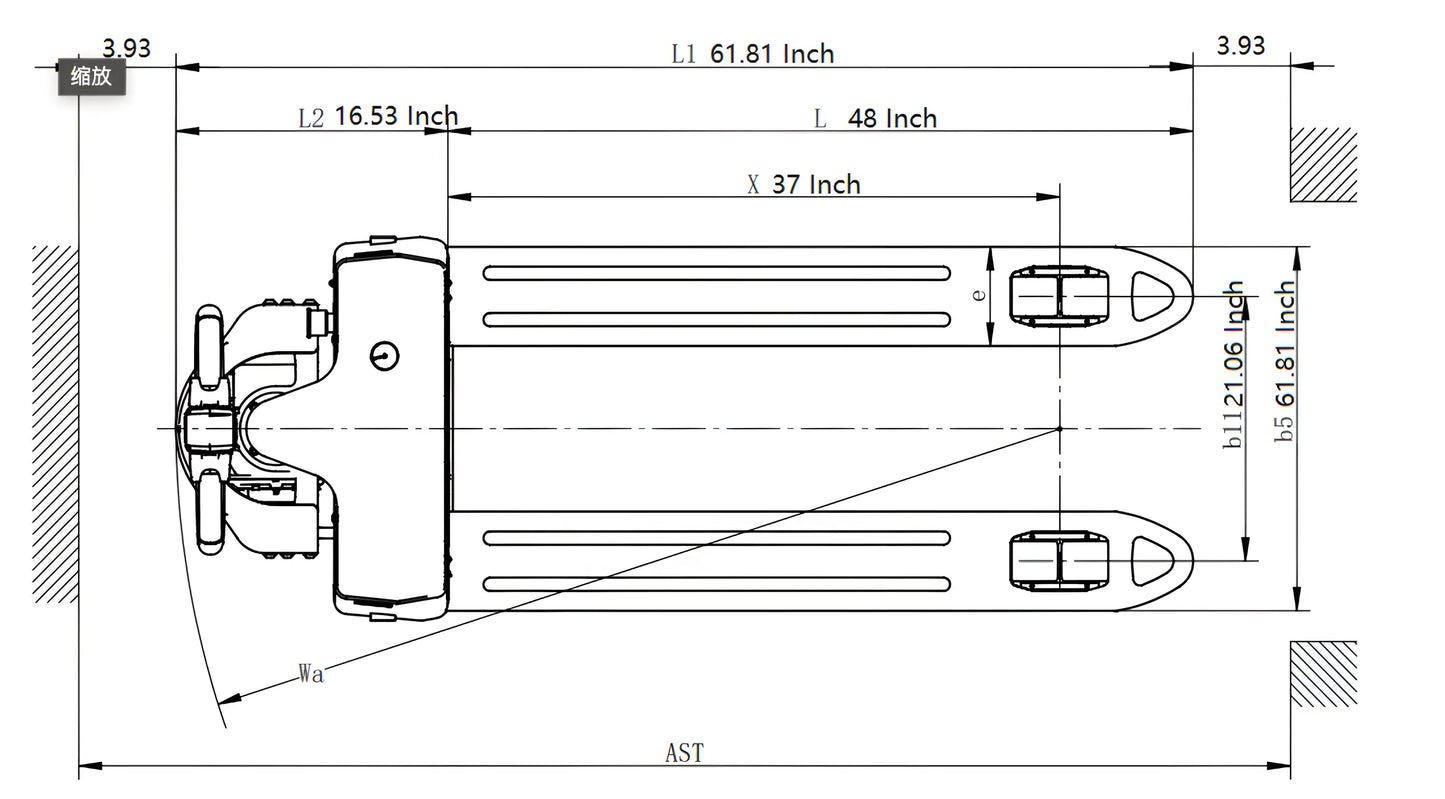 EKKO EP20JLi | Full Powered Lithium | Electric Walkie Pallet Truck | with 4400 lb Load Capacity