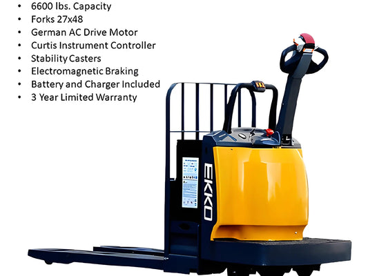 EKKO EP30A | Rider Pallet Truck | with 6600 lb Load Capacity