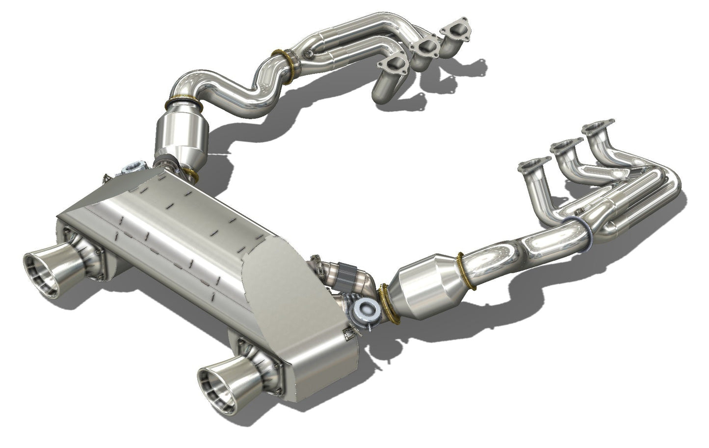 718 GT4/Spyder/GTS Street Header and V11 Muffler Package with ProTune