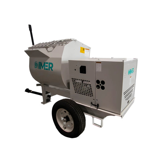 IMER HSM 12-1130122 | Horizontal Shaft Mortar Mixer | 12 cu ft Steel Drum