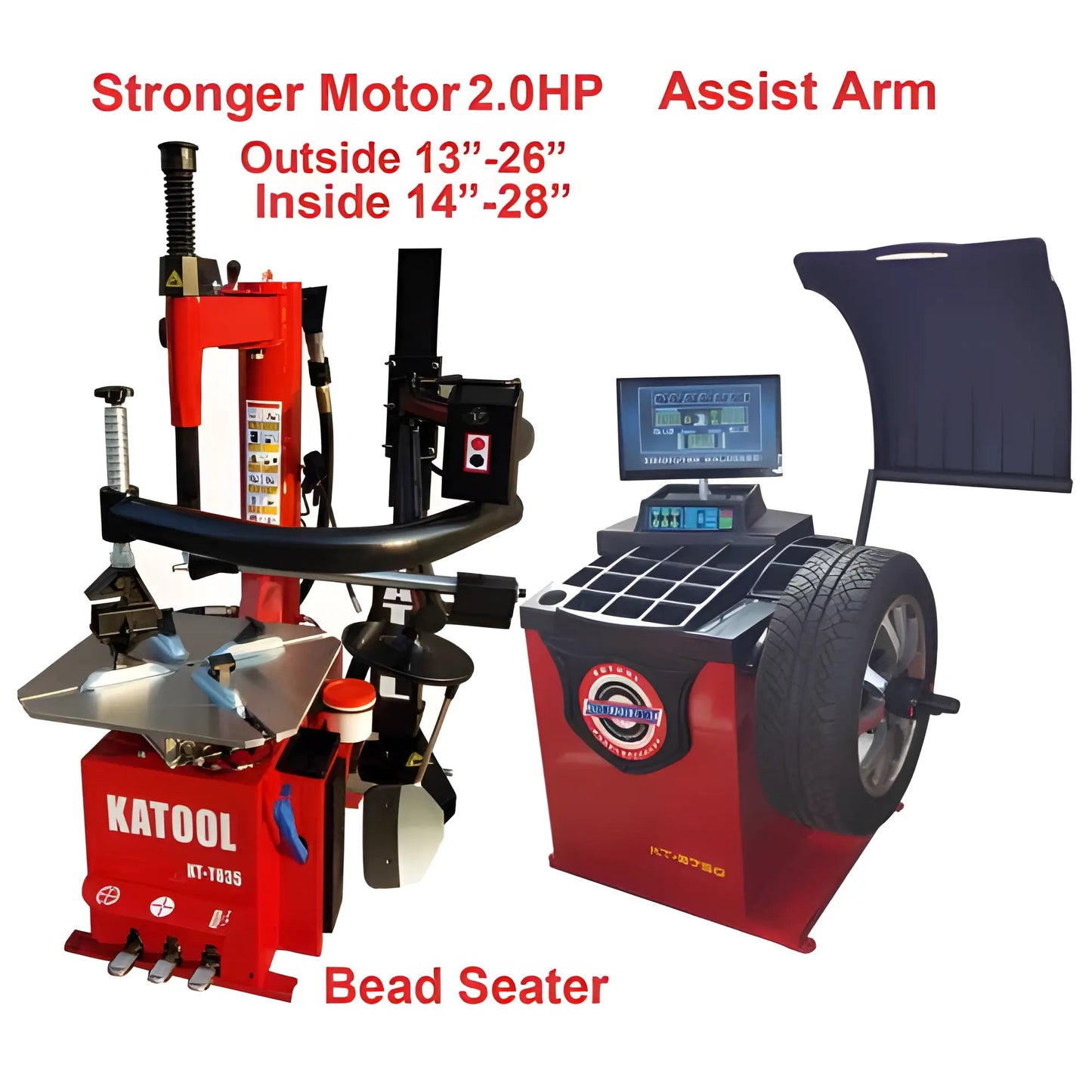 Katool | Combo | Tire Changer and Wheel Balancer | KT-T835+KT-B750