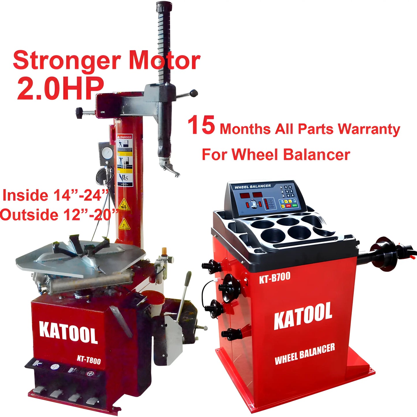 Katool | Combo | Tire Changer and Wheel Balancer | KT-T800+KT-B700