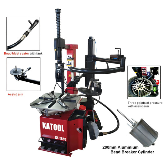Katool | Tire Changer | Tilt-Arm | Wheel Clamp | 2HP | KT-T850