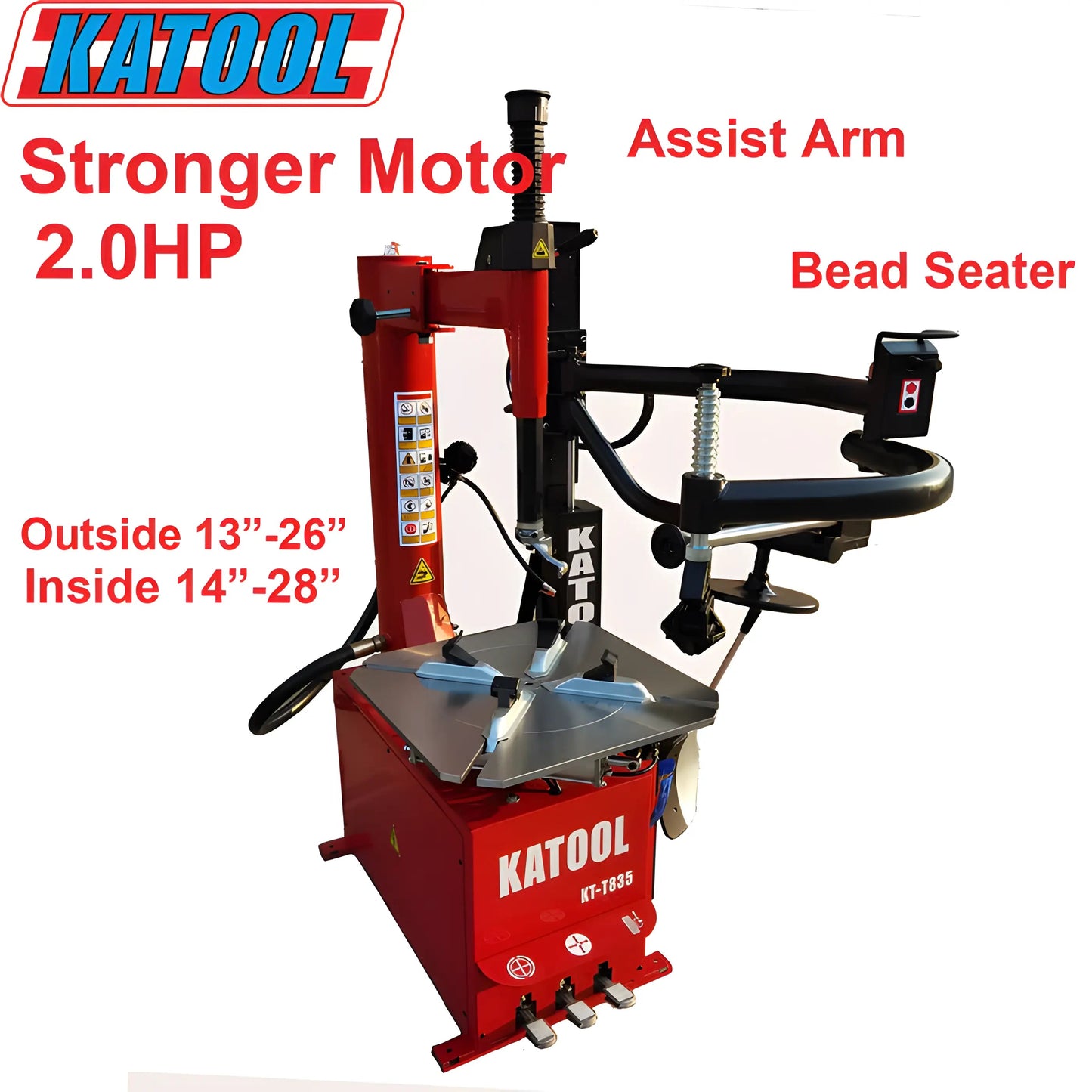 Katool | Tire Changer | Wheel Clamp | 2HP | KT-T835