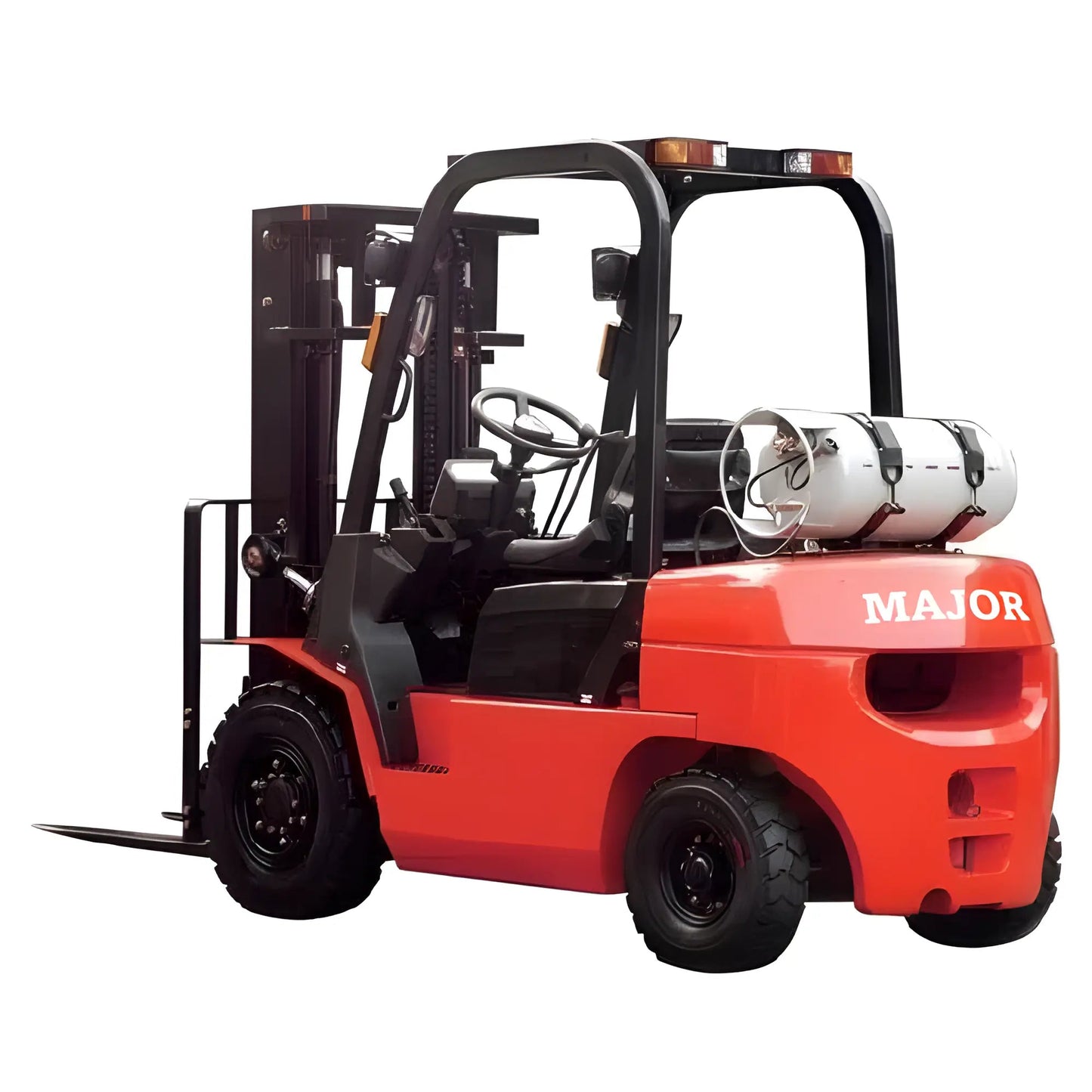 Majorlift M25LPG | Propane Forklift | 4 Wheel 5500 lbs 138″ Lift